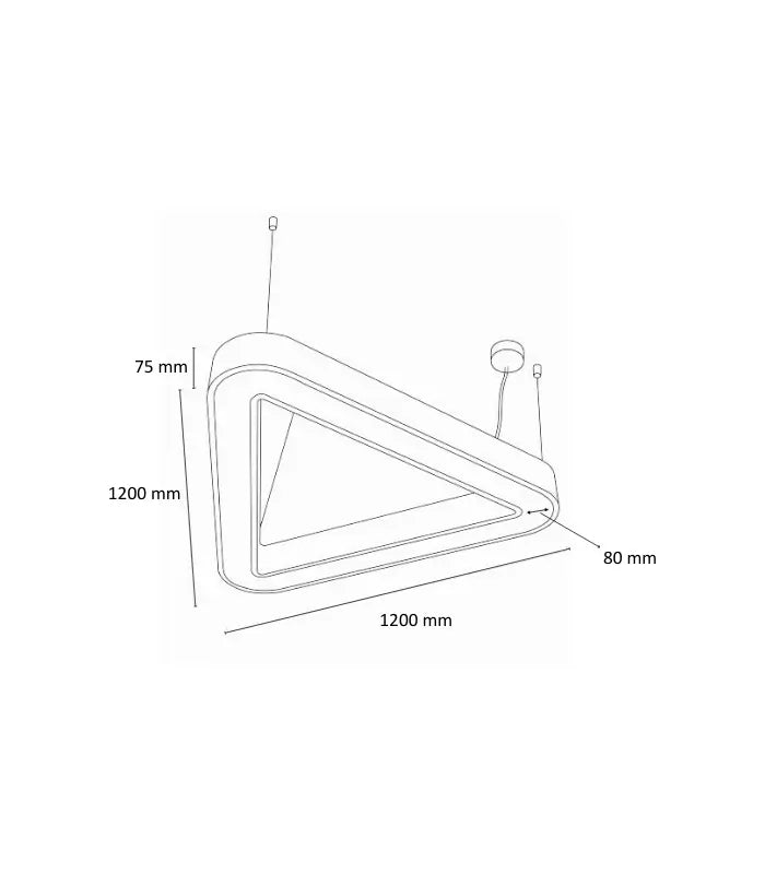 Atanur Reh-T 120x120x120 cm 115W Üçgen Simit Linear Armatür