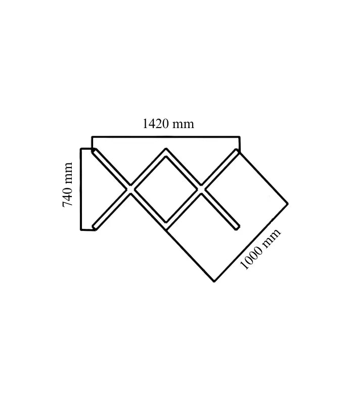 Atanur Çapraz Örgü Linear Armatür 142 cm 120w W: 50mm H: 80mm