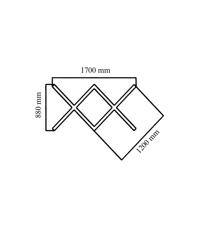 Atanur Çapraz Örgü Linear Armatür 170 cm 140w W: 50mm H: 80mm