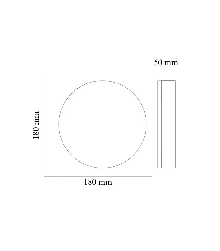 Atanur Rowall 18 cm 5W Yuvarlak Duvar Aplik IP65