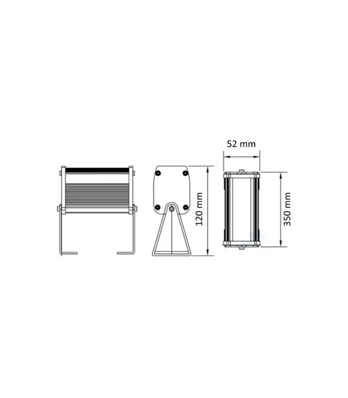 Atanur Walla 35 cm 12W Sıva Üstü Wallwasher IP65