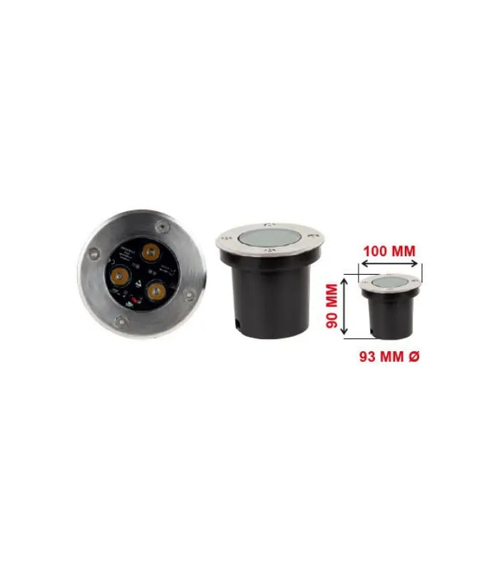 Atanur Yuze 18w Yuvarlak Zemin Armatürü S/A Gömme IP65