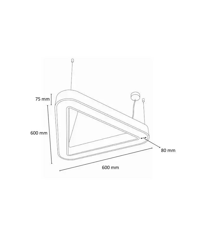 Atanur Reh-T 60x60x60 cm 55W Üçgen Simit Linear Armatür
