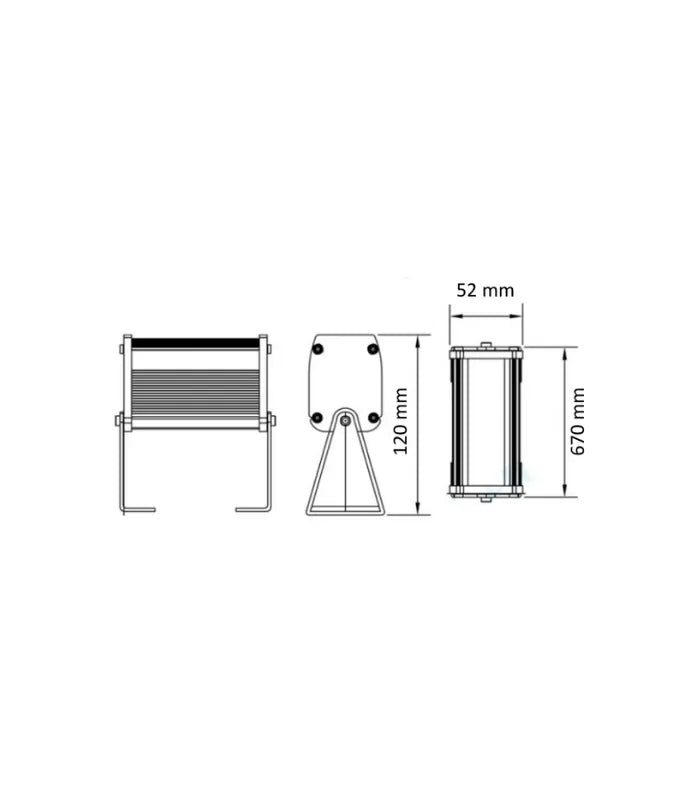 Atanur Walla 67 cm 24W Sıva Üstü Wallwasher IP65