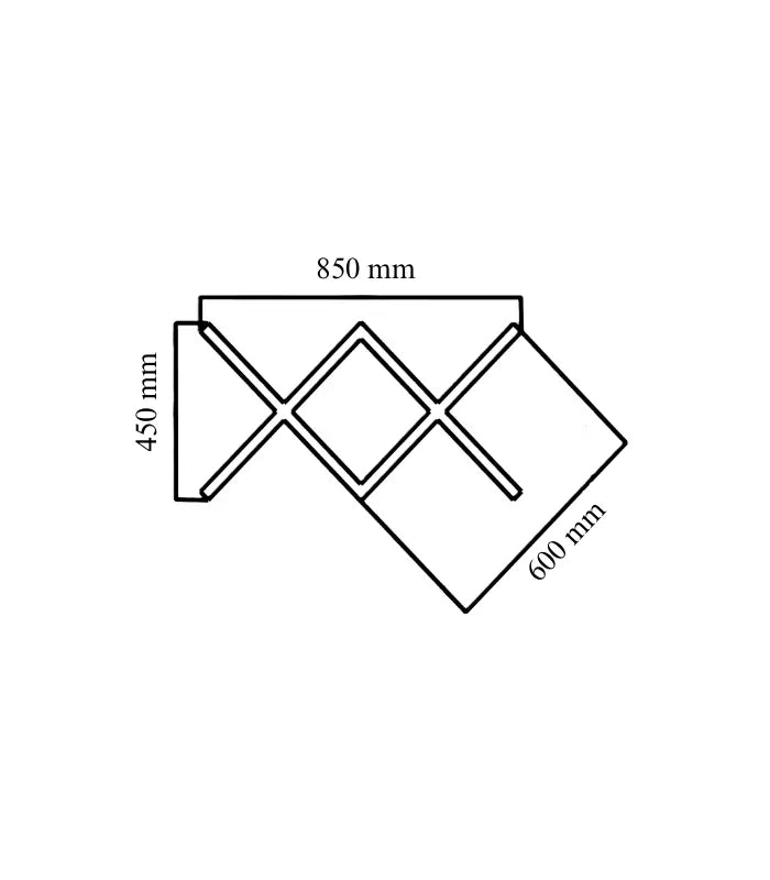 Atanur Çapraz Örgü Linear Armatür 85 cm 70w W: 50mm H: 80mm