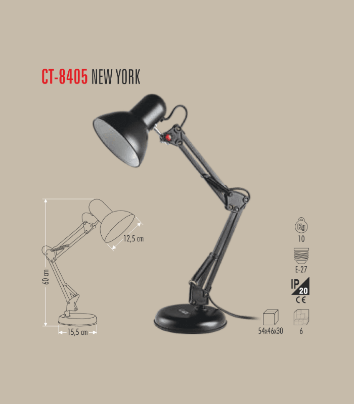 CATA CT-8405 New York Dekoratif Masa Lambası - Akrobat
