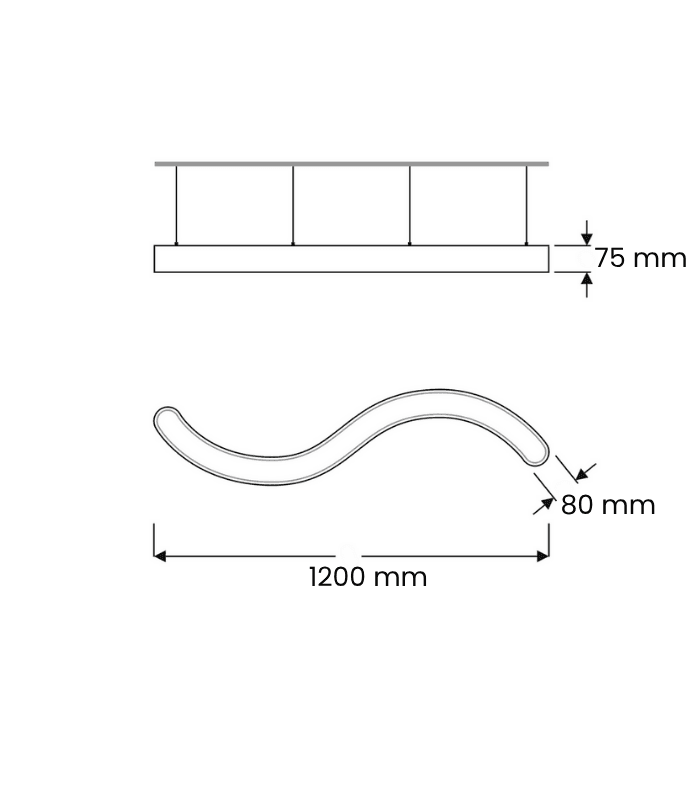 Atanur Nawa 120 cm 50w Su Yolu Led Linear Armatür