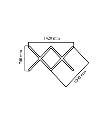 Atanur Çapraz Örgü Linear Armatür 142 cm 120w W: 50mm H: 80mm