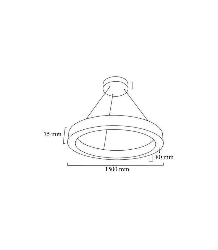 150 cm 140W Yuvarlak Halka Sarkıt Linear Armatür TORUS