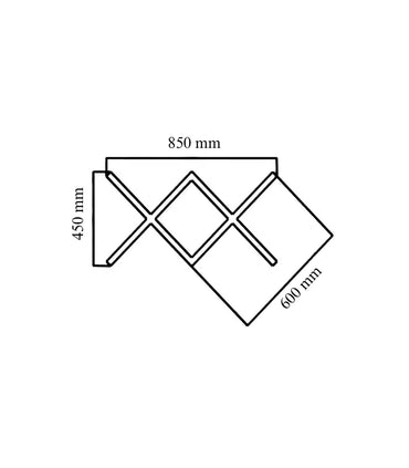 Atanur Çapraz Örgü Linear Armatür 85 cm 70w W: 50mm H: 80mm