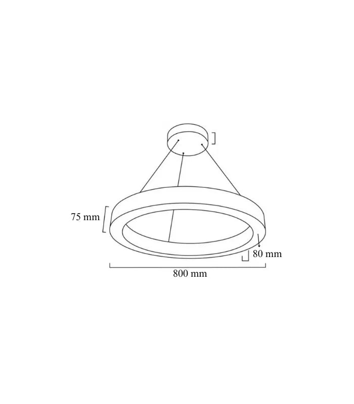 Atanur Torus 80 cm 70W Yuvarlak Halka Sarkıt Linear Armatür