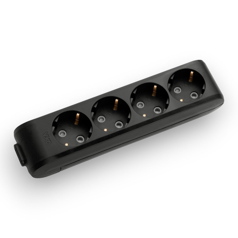 VİKO Viko Multi-let Siyah Dörtlü Grup Priz Çeşitleri Klemensli – ElektrikPasajı