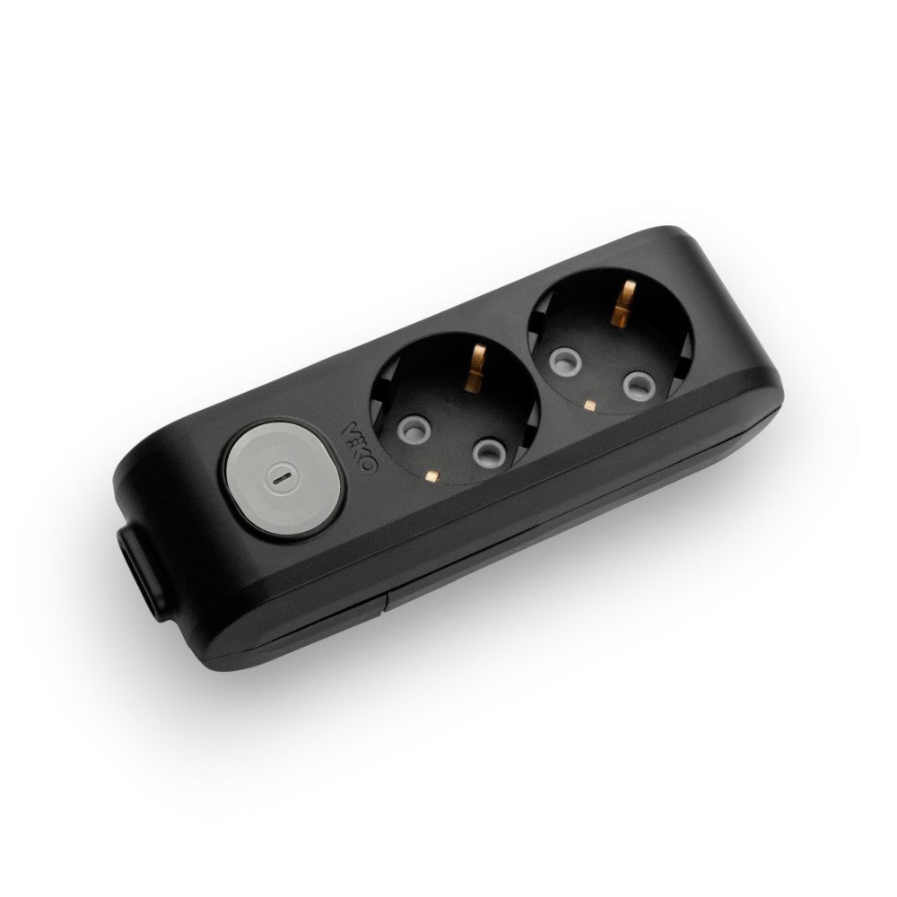 VİKO Viko Multi-let Siyah İkili Anahtarlı Grup Priz Çeşitleri Klemensli – ElektrikPasajı