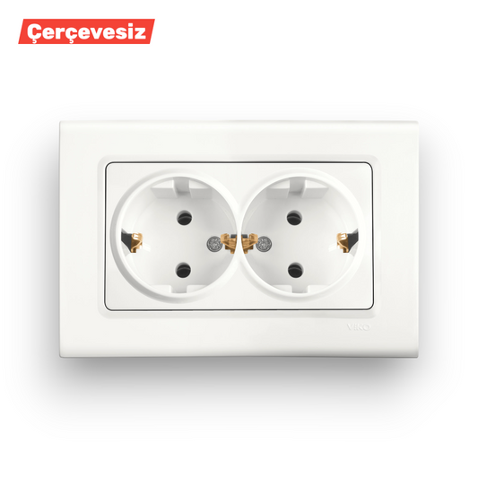VİKO Linnera Beyaz İki̇li̇ Top Pri̇z Ç.k. – ElektrikPasajı