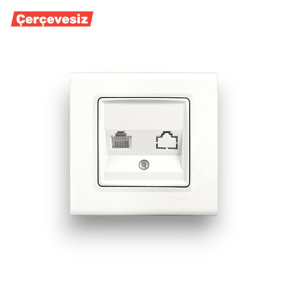 VİKO Linnera Beyaz Tekli̇ Data Cat6 – ElektrikPasajı