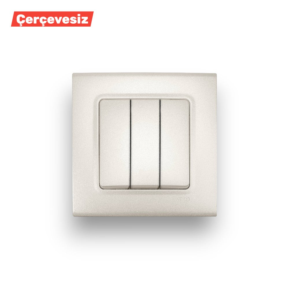 VİKO Linnera Life Sedef Beyazı Üçlü Anahtar – ElektrikPasajı