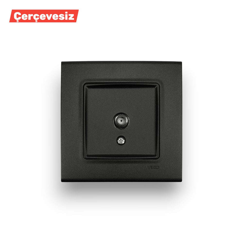 VİKO Linnera Life Gece Si̇yahı Uydu Pri̇zi F Kon Sonlu – ElektrikPasajı