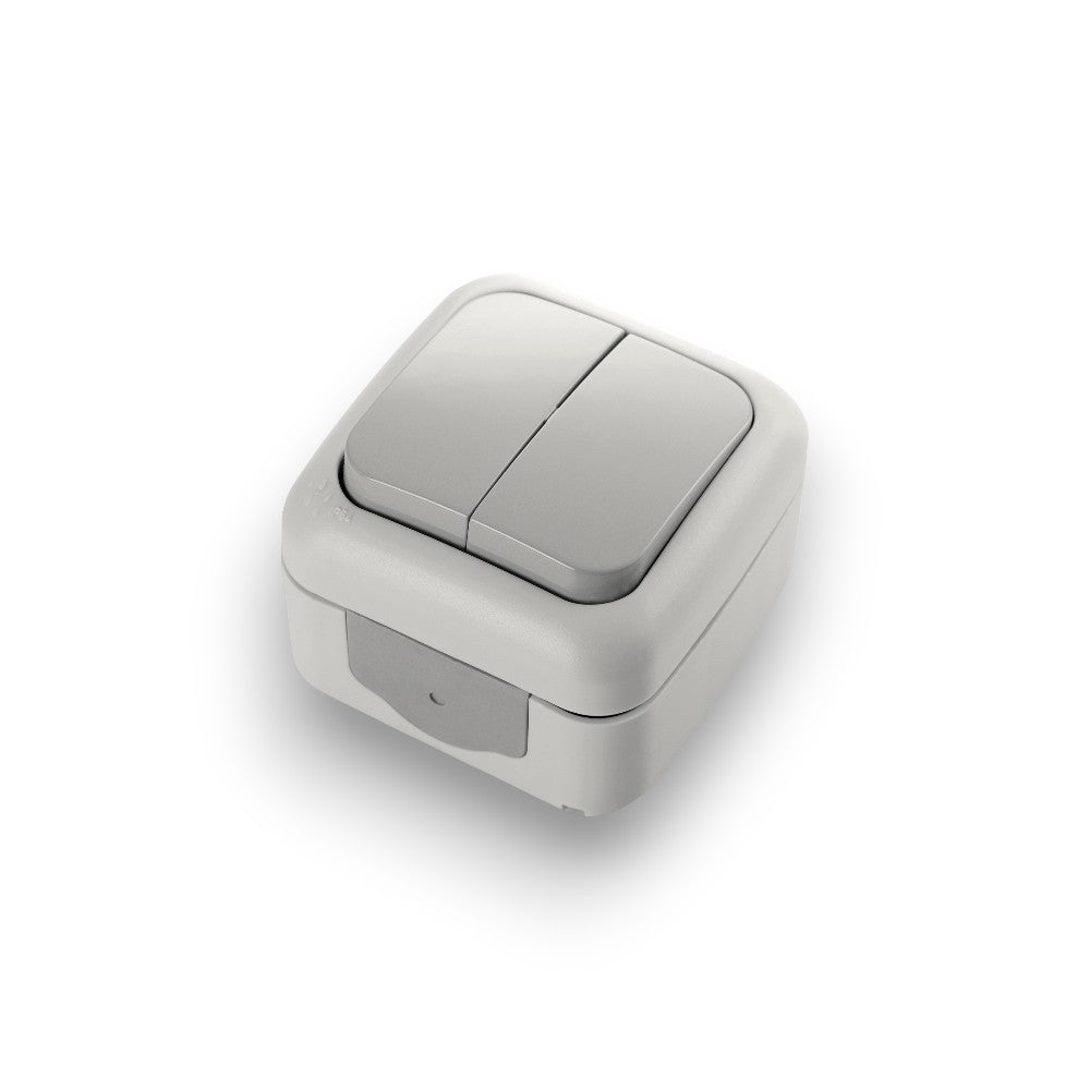 VİKO Palmi̇ye Gri̇ Komütatör (İkili Anahtar) – ElektrikPasajı