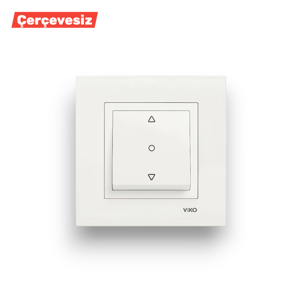 VİKO Karre/Meridian Beyaz Tek Düğmeli̇ Jaluzi̇ – ElektrikPasajı