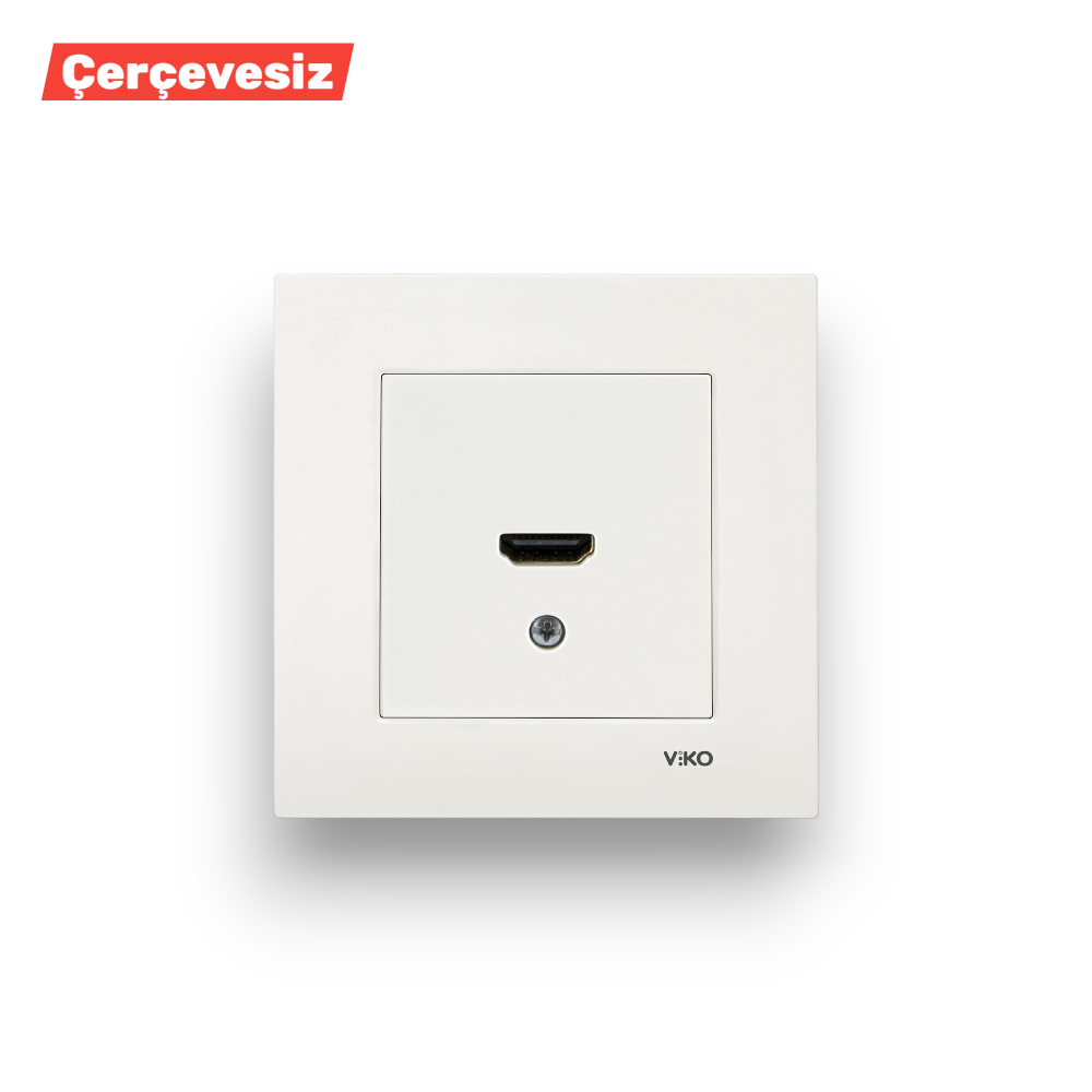VİKO Karre/Meridian Beyaz Hdmi Konnektör – ElektrikPasajı