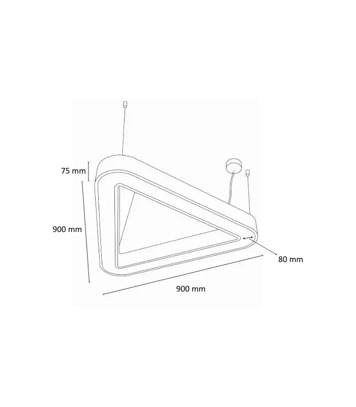 Atanur Reh-T 90x90x90 cm 85W Üçgen Simit Linear Armatür