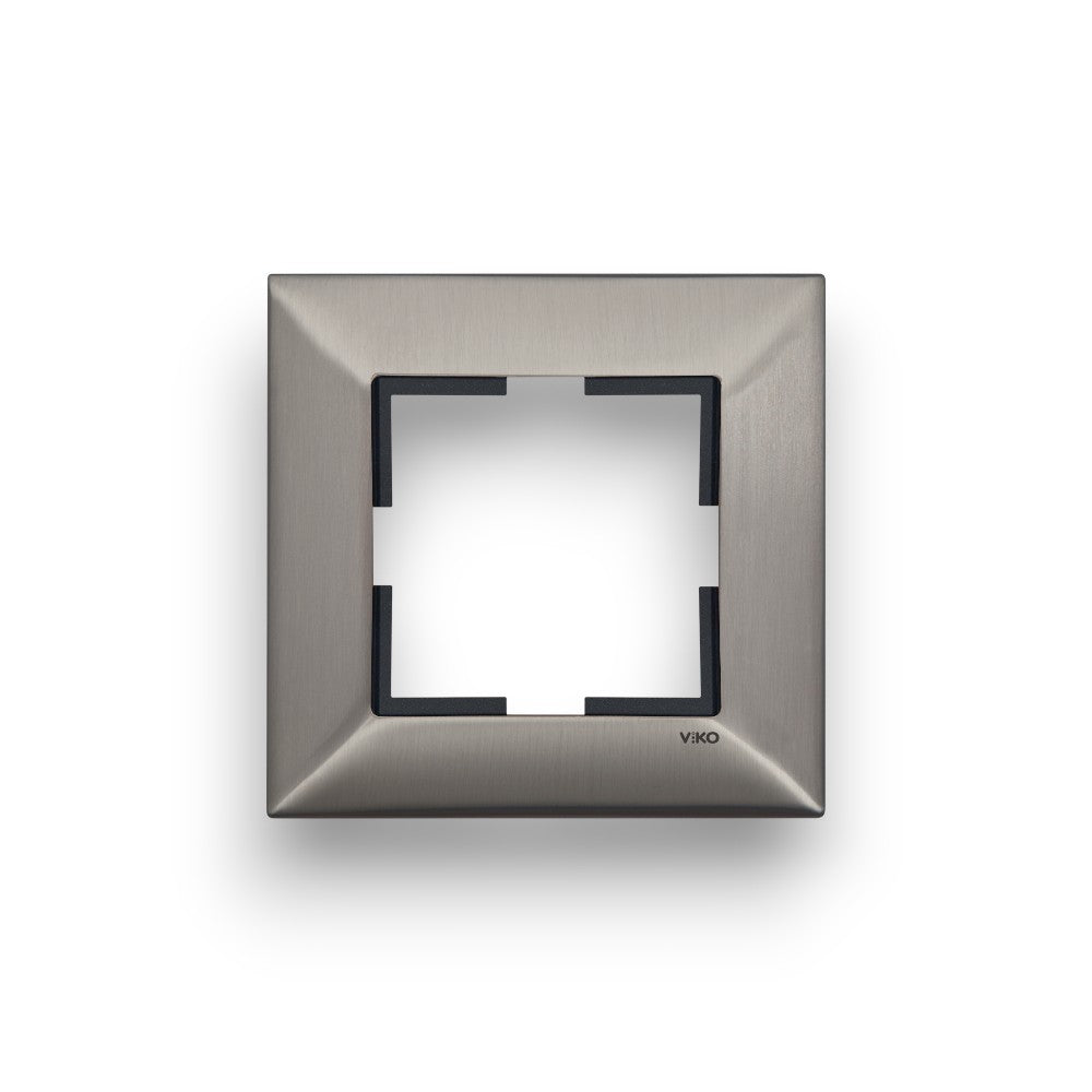 VİKO Trenda Metal Inox Çerçeve Tekli – ElektrikPasajı