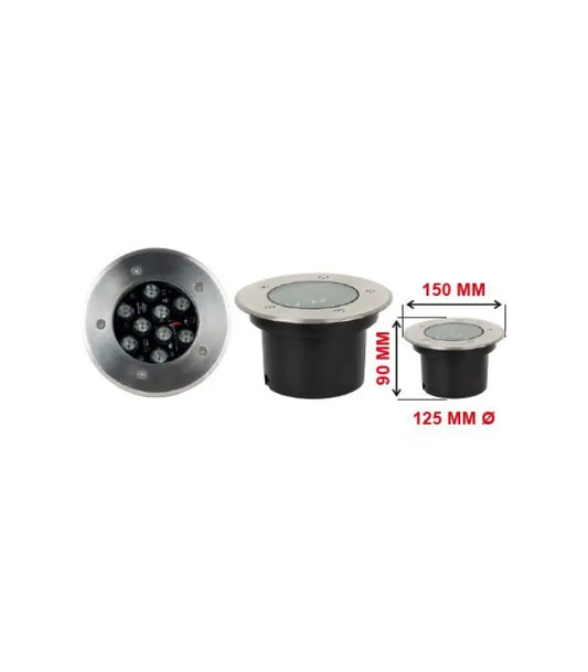 Atanur Yuze 9w Yuvarlak Zemin Armatürü S/A Gömme IP65