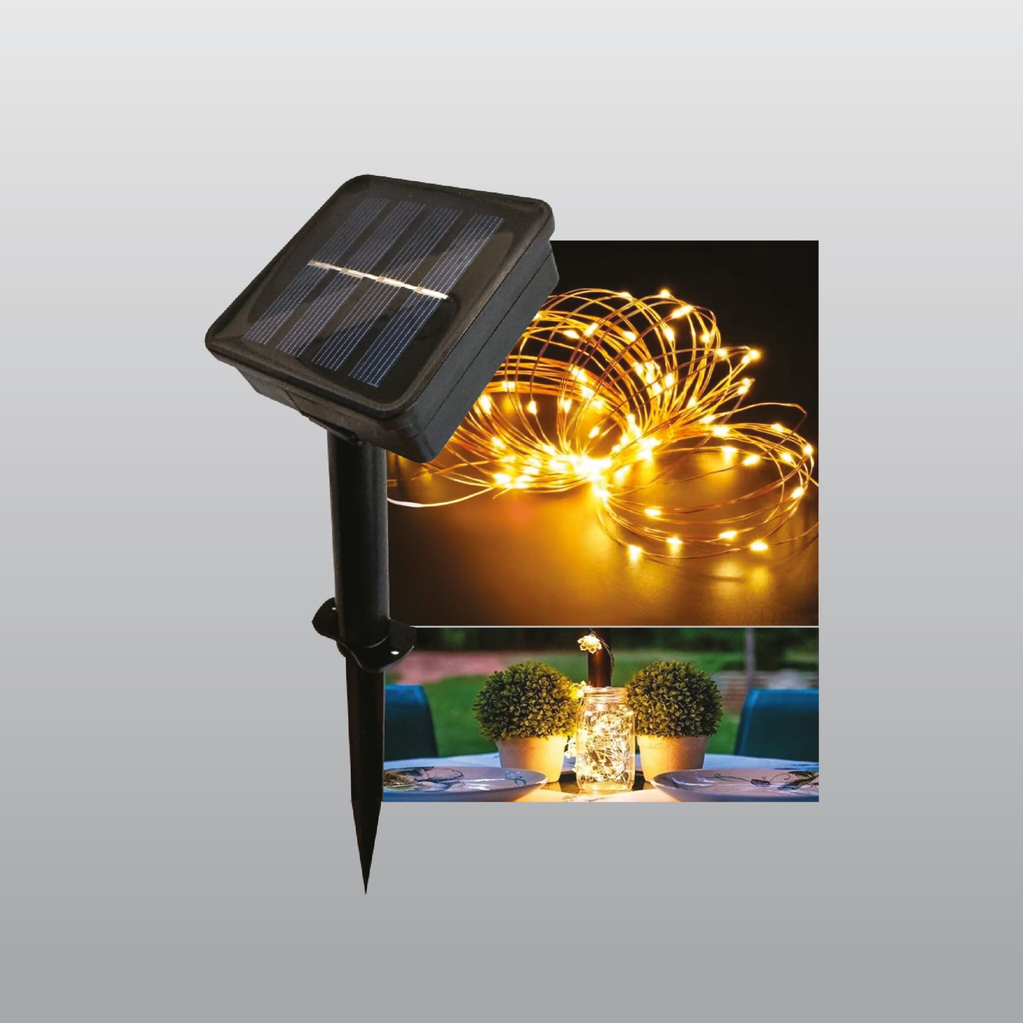 ACK Solar LED Bahçe Aplik 3000K 10 LED