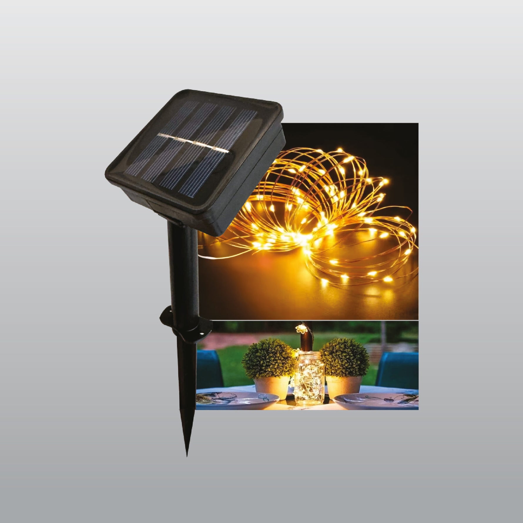 ACK Solar LED Bahçe Aplik 3000K 10 LED