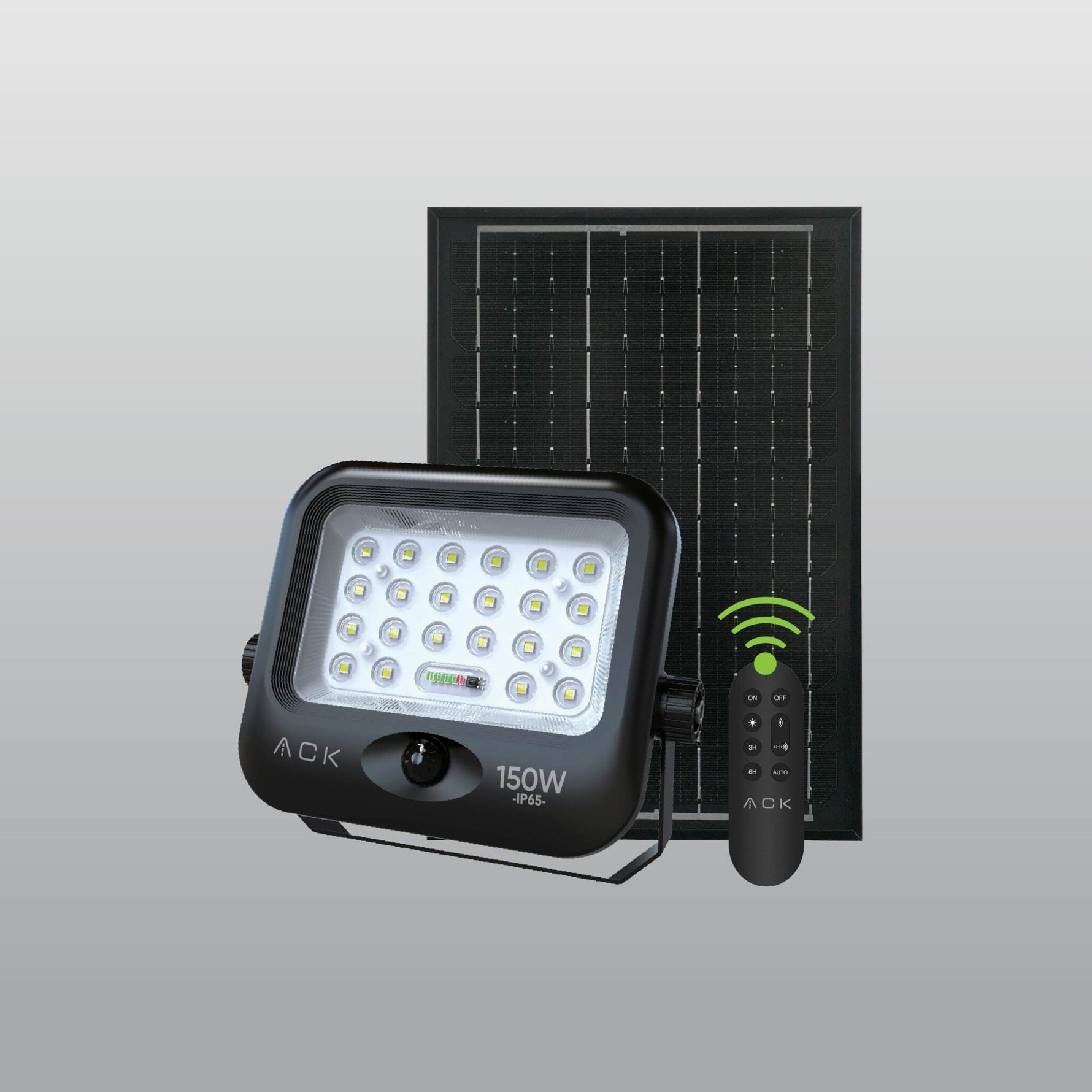 ACK 150W Solar LED Projektör 6500K Sensörlü