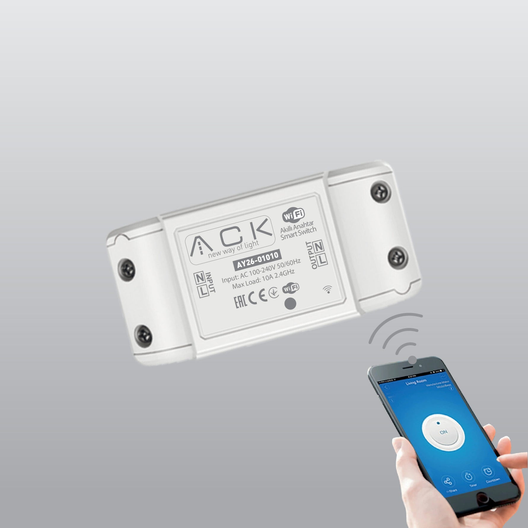 ACK Wi-Fi Akıllı Anahtar - 2000W