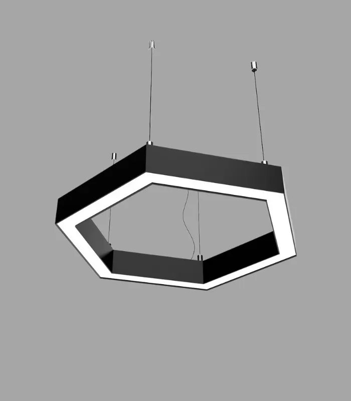 Atanur Altıgen Dekoratif Çap 60 Kenar 30 cm Linear Armatür Beyaz 3000K - Sarı Işık Sıva Üstü ürün görseli
