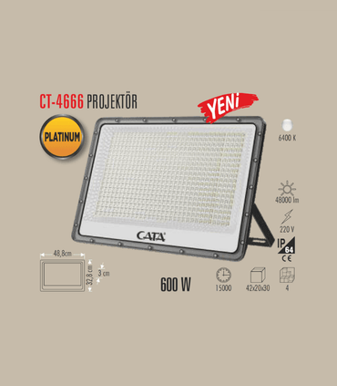 CATA CT-4666 600W Led Projektör