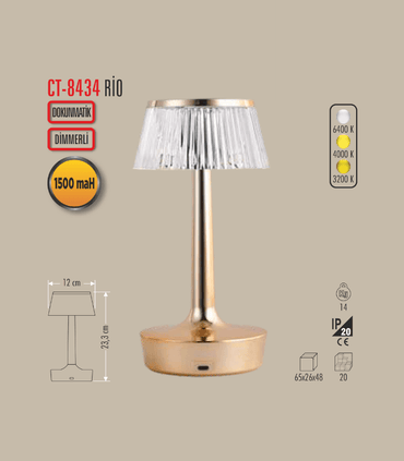 CATA CT-8434 Rio Dekoratif Masa Lambası
