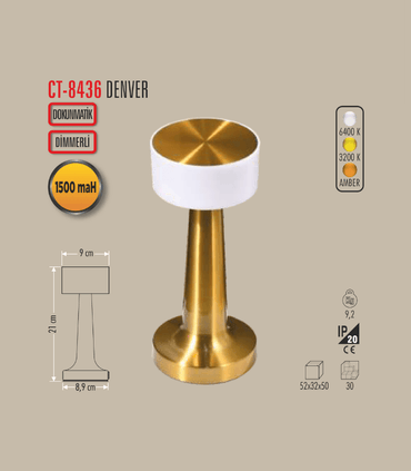 CATA CT-8436 Denver Dekoratif Masa Lambası