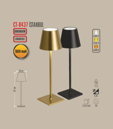 CATA CT-8437 İstanbul Dekoratif Masa Lambası