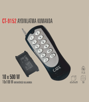CATA CT-9152 10'lu Aydınlatma Kumandası