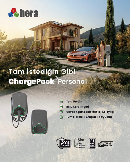 Hera Chargepack® Personal Tip2 Elektrikli Araç Şarj Ünitesi