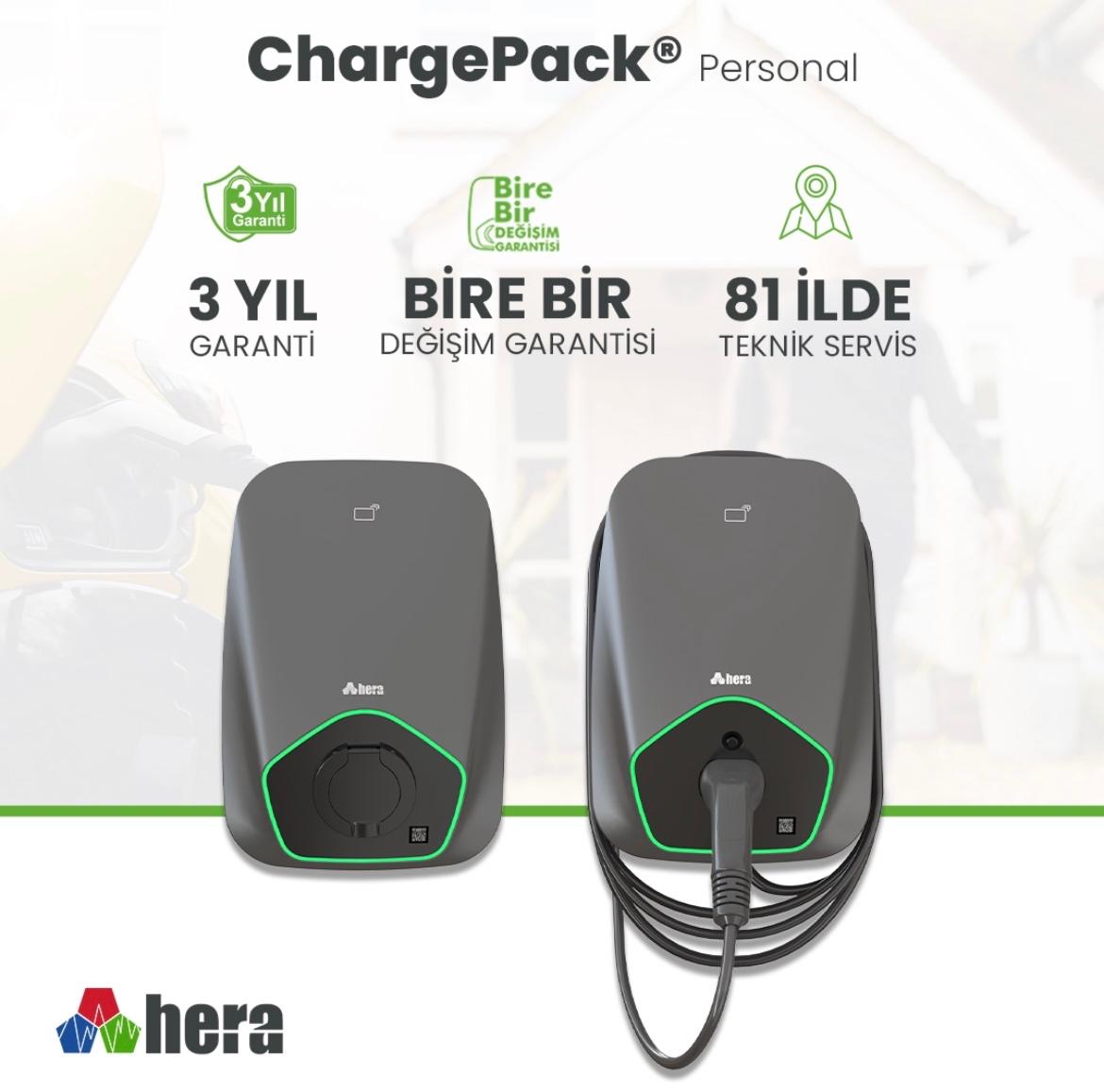 Hera Chargepack® Personal Tip2 Elektrikli Araç Şarj Ünitesi