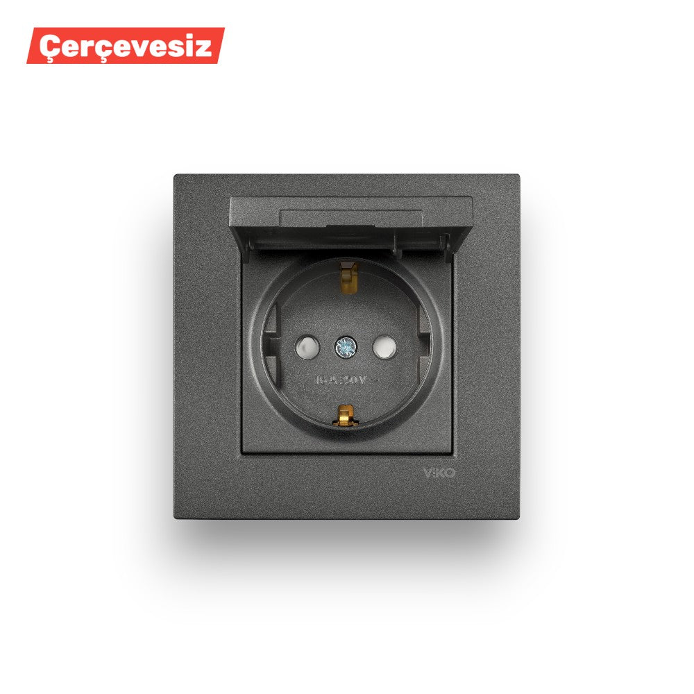 PANASONIC Novella-Trendaz Kapaklı Topraklı Pri̇z Ç.k. Gümüş – ElektrikPasajı