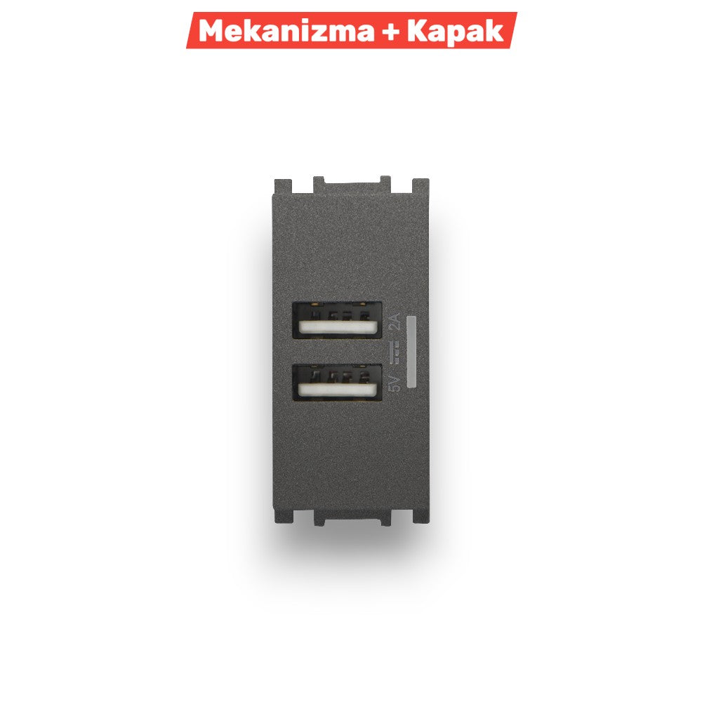 PANASONIC Modüler Usb Pri̇z 1m 5v-2a Opak Beyaz – ElektrikPasajı