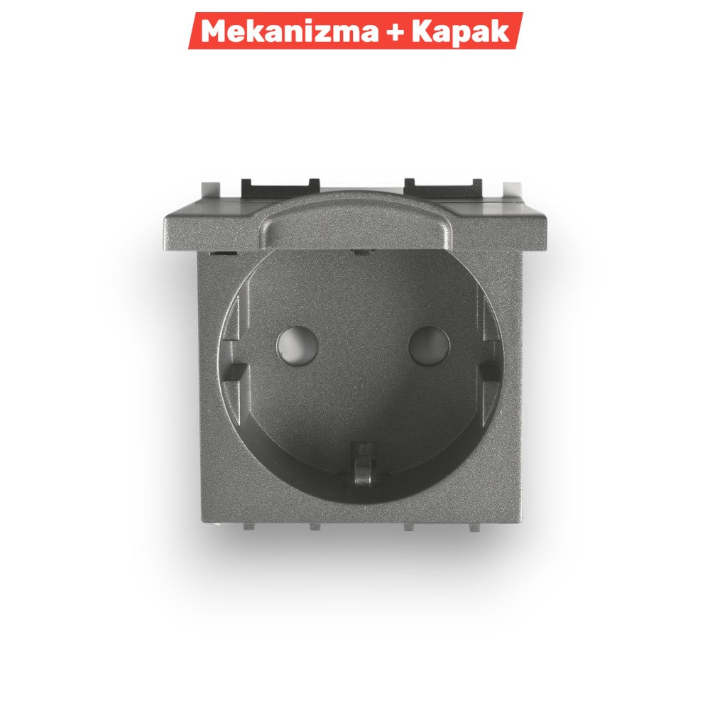 PANASONIC Modüler Kapaklı Topraklı Priz Ç.k Opak Beyaz – ElektrikPasajı