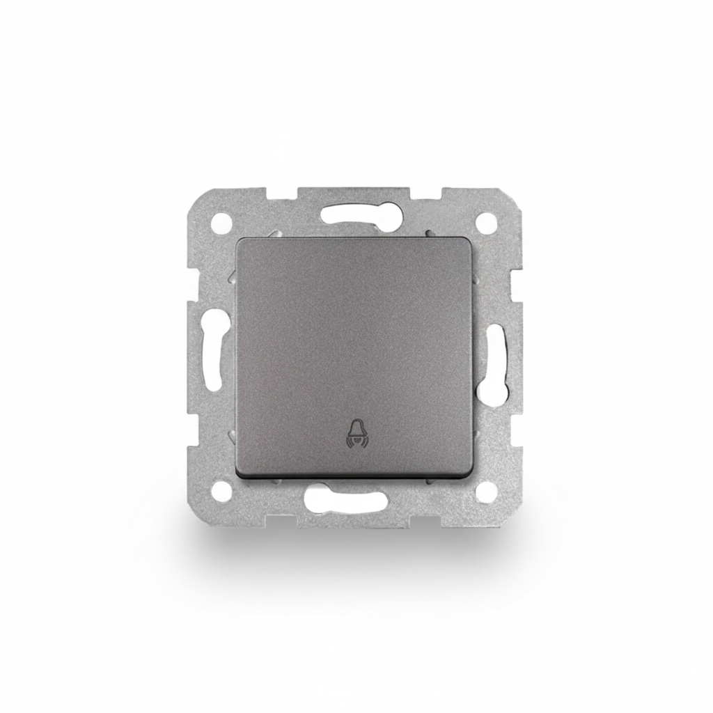 Viko Linnera Life Granit Grisi Zil Anahtarı çerçevesiz mekanizma