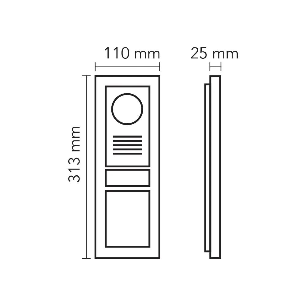 Audio 2 x 16 LCD Ekranlı Zil Paneli Bus Plus (Mekanik Butonlu)