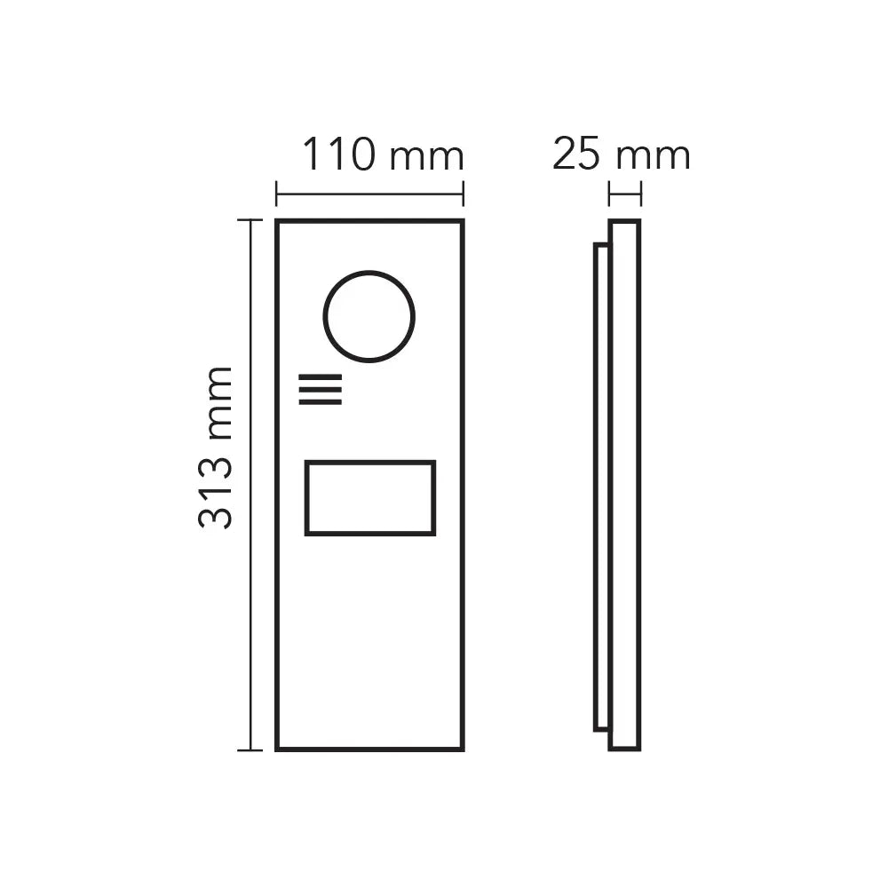 Audio 4.3″ Ekranlı Zil Paneli Bus Plus (Dokunmatik Butonlu) Siyah