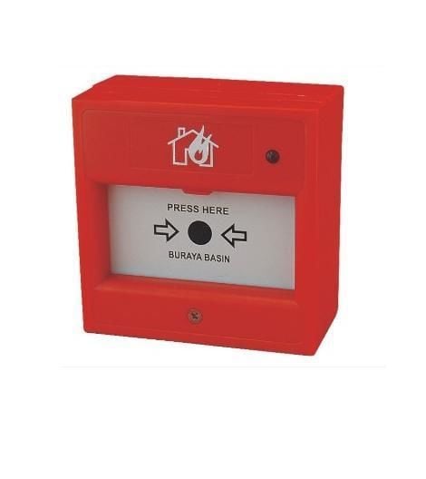 Mutlusan Yangın İhbar Butonu Kare 220V – ElektrikPasajı