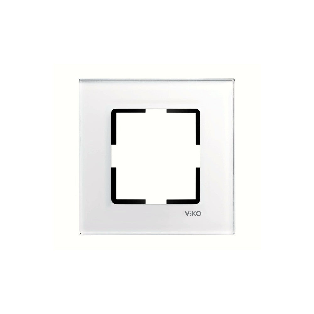 VİKO Novella Cam Düz Beyaz Çerçeve Tekli – ElektrikPasajı