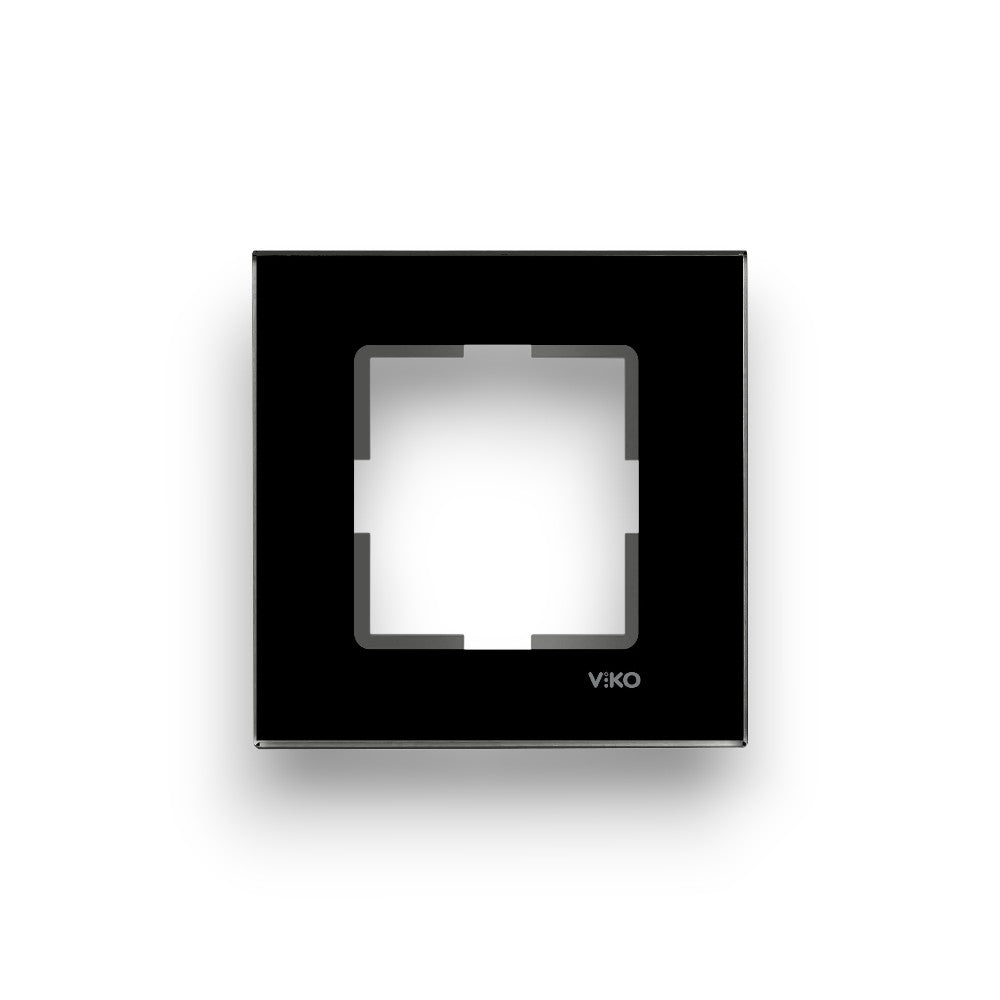 VİKO Novella Cam Düz Si̇yah Çerçeve Tekli – ElektrikPasajı