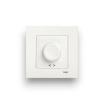Viko Karre/Meridian Beyaz Dimmer R 40-600W – çerçeveyle takılı görünüm