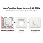 Viko Karre/Meridian Beyaz Dimmer R 40-600W – mekanizma + çerçeve şeması